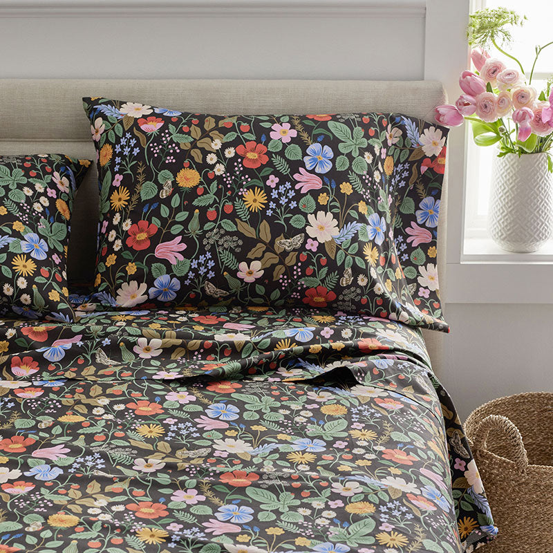 Strawberry Fields Classic Cool Cotton Percale Fitted Bed Sheet