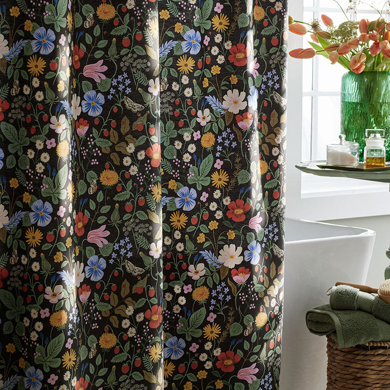 Strawberry Fields Classic Cool Cotton Percale Shower Curtain