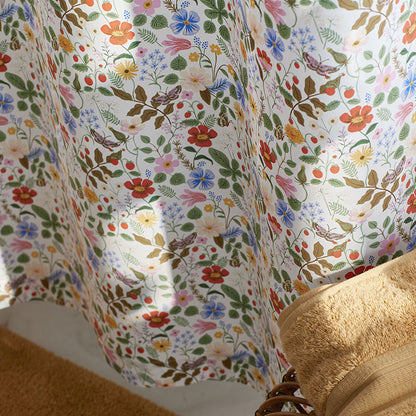 Strawberry Fields Classic Cool Cotton Percale Shower Curtain