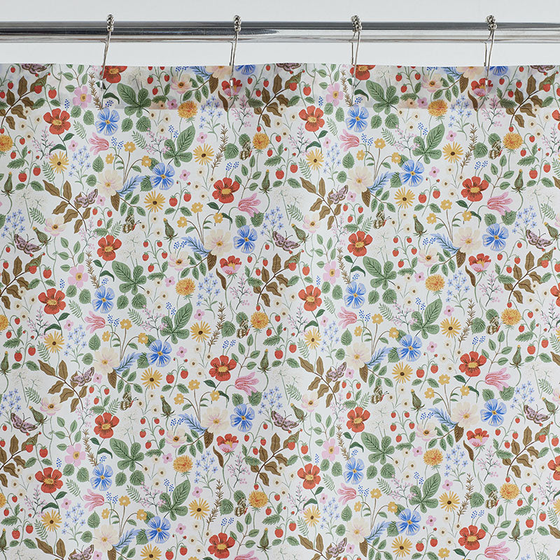 Strawberry Fields Classic Cool Cotton Percale Shower Curtain