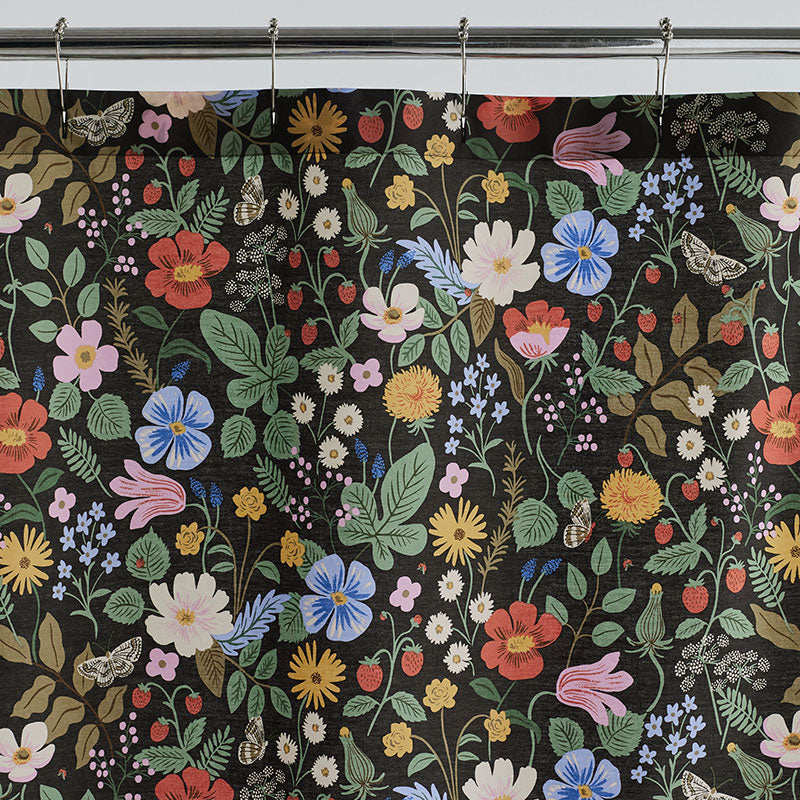 Strawberry Fields Classic Cool Cotton Percale Shower Curtain