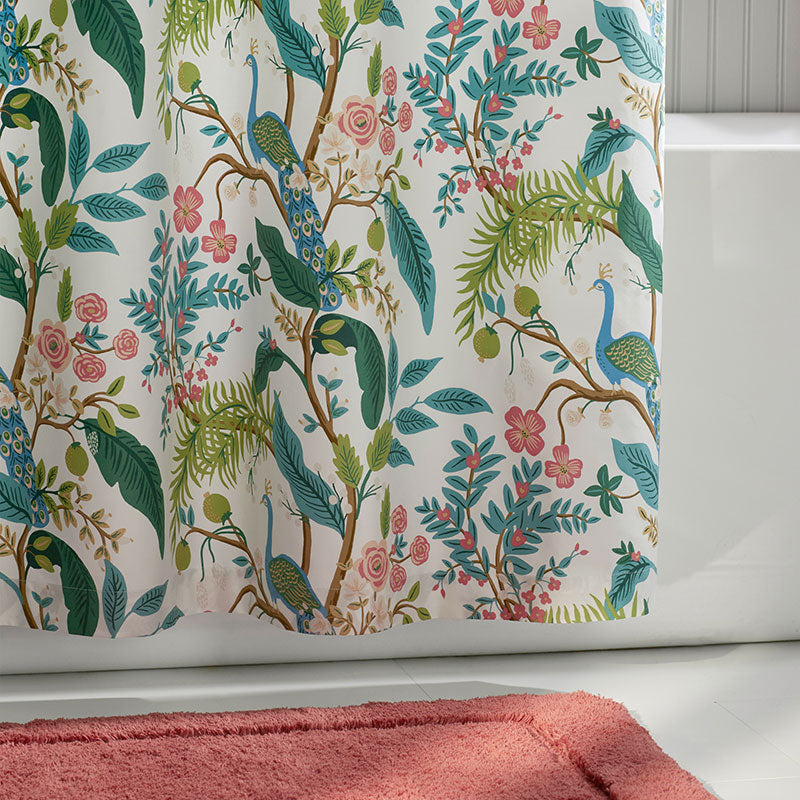 Peacock Classic Smooth Sateen Shower Curtain