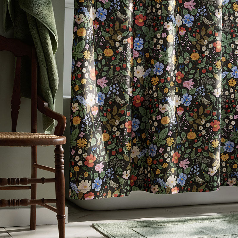 Strawberry Fields Classic Cool Cotton Percale Shower Curtain