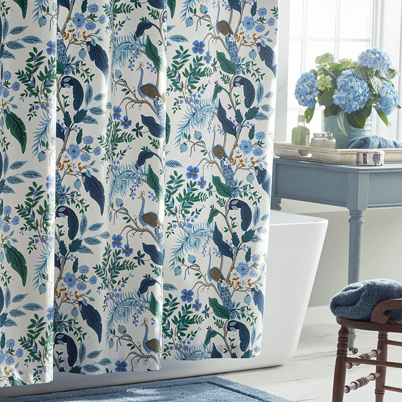 Peacock Classic Smooth Sateen Shower Curtain