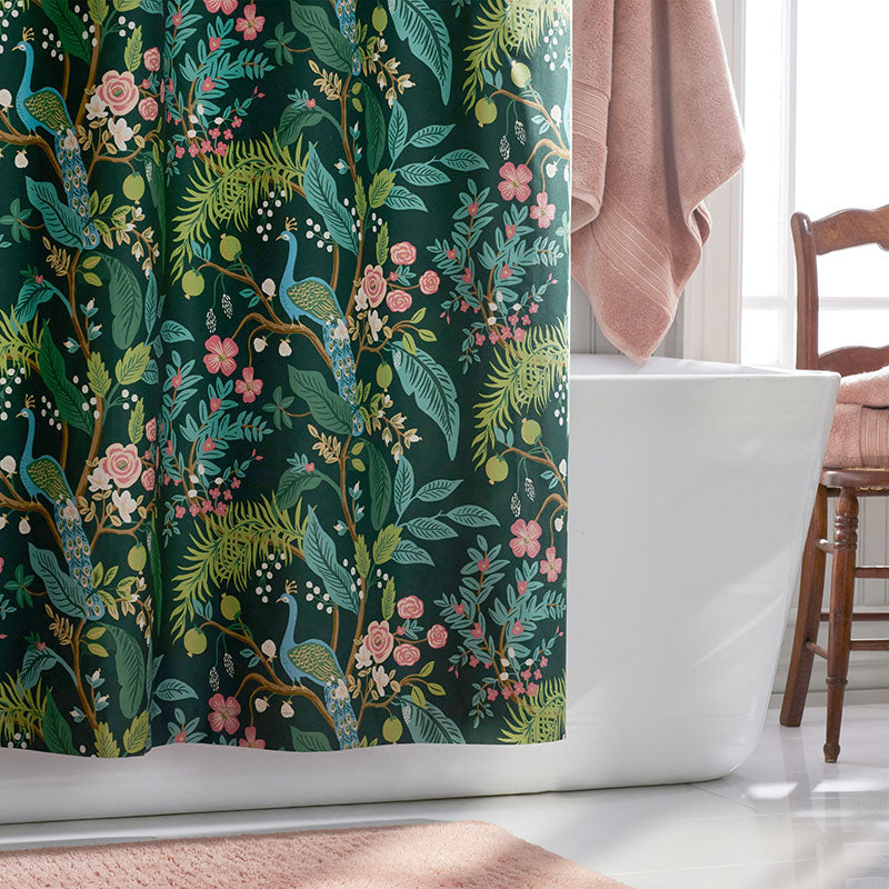 Peacock Classic Smooth Sateen Shower Curtain