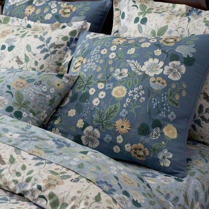 Strawberry Fields Embroidered Decorative Square Pillow Cover