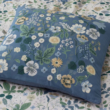 Strawberry Fields Embroidered Decorative Square Pillow Cover