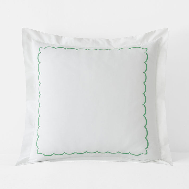 Scallop Embroidered Premium Cool Egyptian Percale Sham