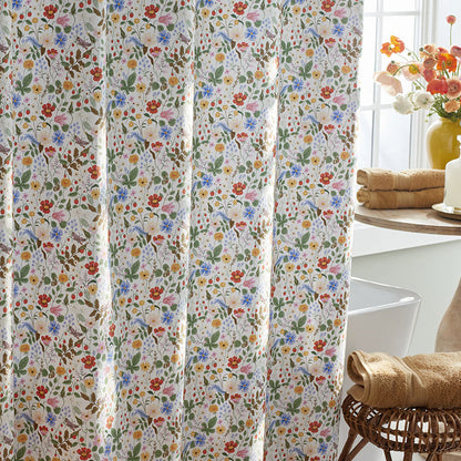 Strawberry Fields Classic Cool Cotton Percale Shower Curtain