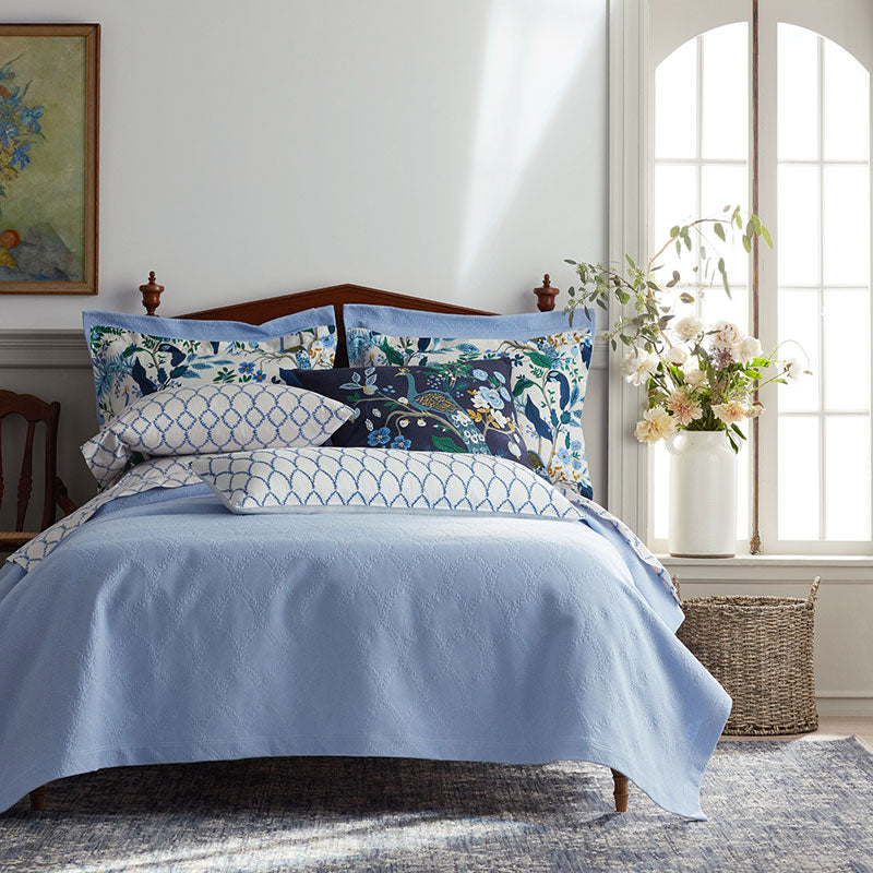 Peacock Embroidered Decorative Square Pillow Cover
