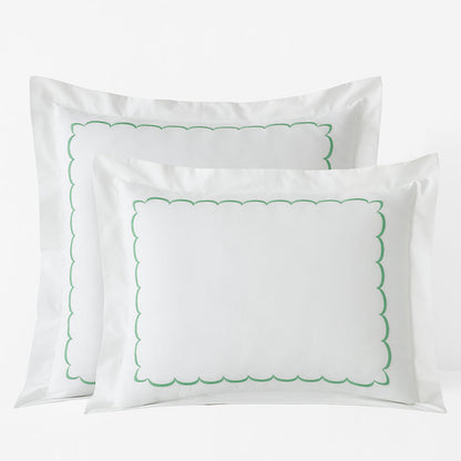 Scallop Embroidered Premium Cool Egyptian Percale Sham