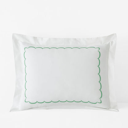 Scallop Embroidered Premium Cool Egyptian Percale Sham