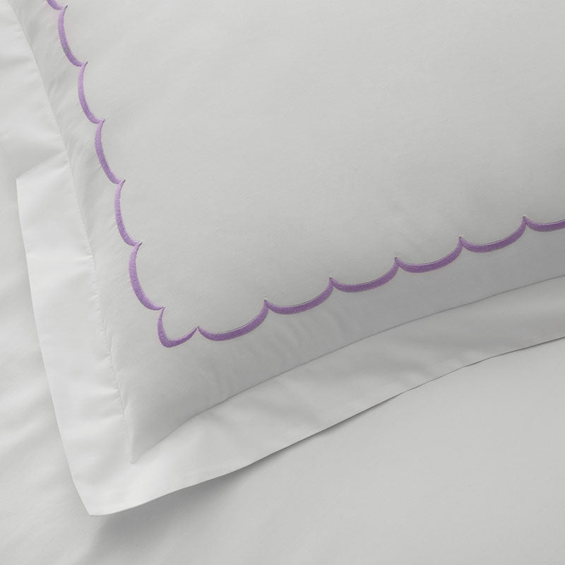 Scallop Embroidered Premium Cool Egyptian Percale Sham