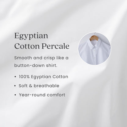 Scallop Embroidered Premium Cool Egyptian Percale Sham