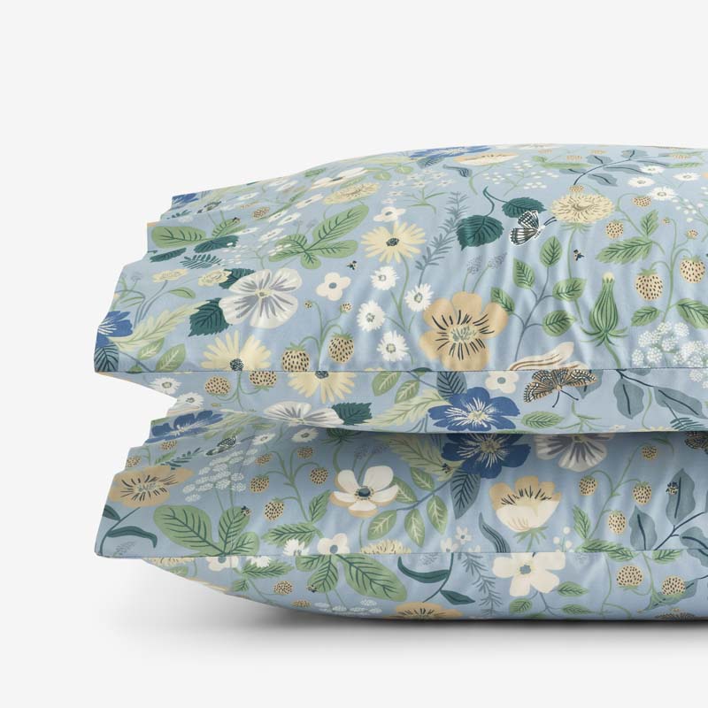 Strawberry Fields Classic Cool Cotton Percale Pillowcase Set