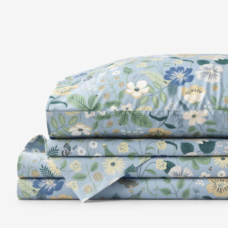 Strawberry Fields Classic Cool Cotton Percale Bed Sheet Set