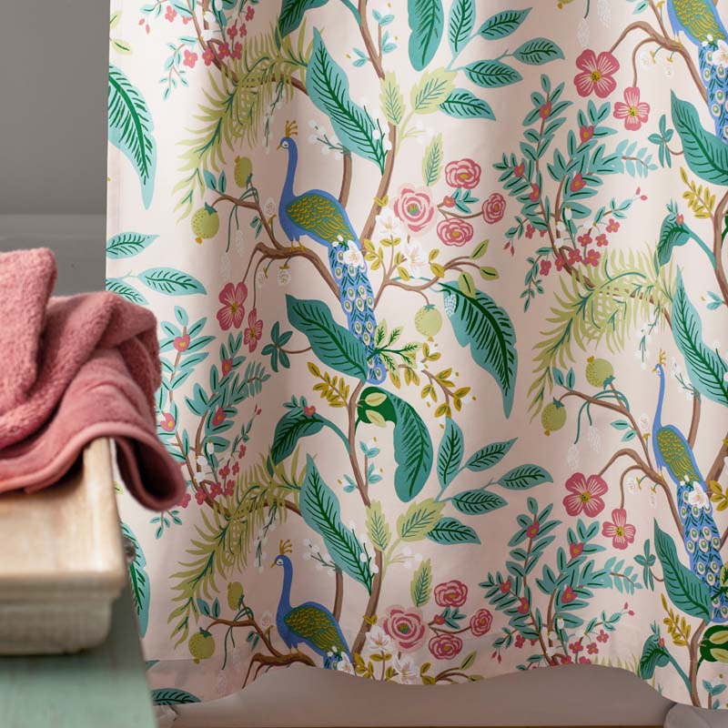 Peacock Classic Smooth Sateen Shower Curtain