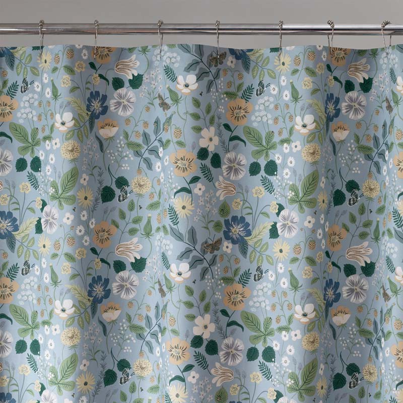 Strawberry Fields Classic Cool Cotton Percale Shower Curtain