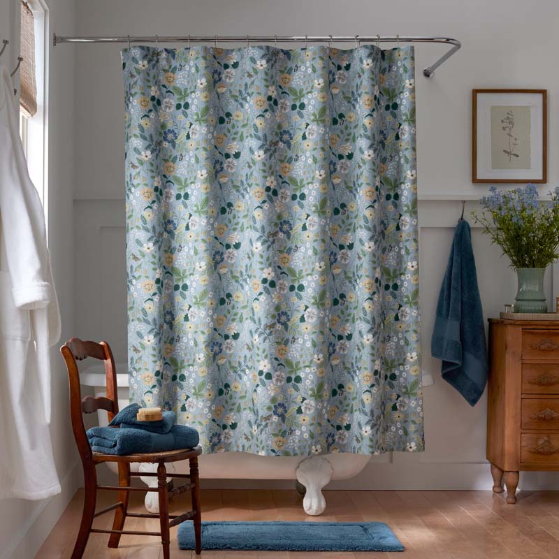 Strawberry Fields Classic Cool Cotton Percale Shower Curtain