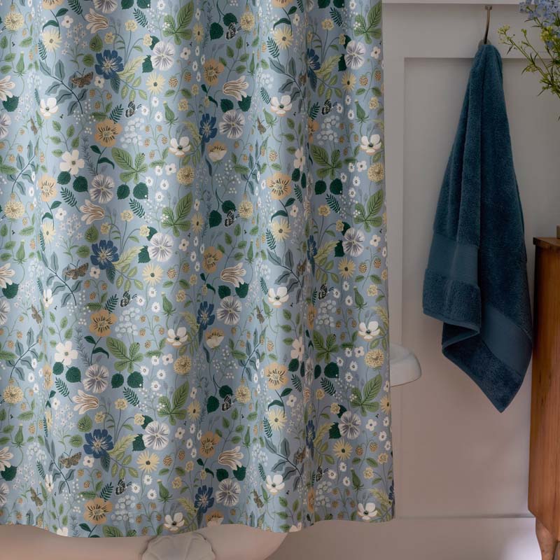 Strawberry Fields Classic Cool Cotton Percale Shower Curtain