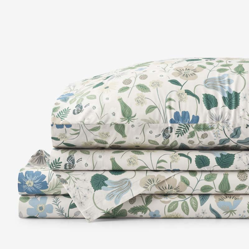Strawberry Fields Classic Cool Cotton Percale Bed Sheet Set