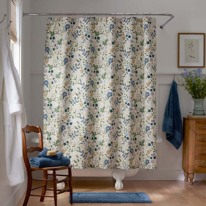Strawberry Fields Classic Cool Cotton Percale Shower Curtain