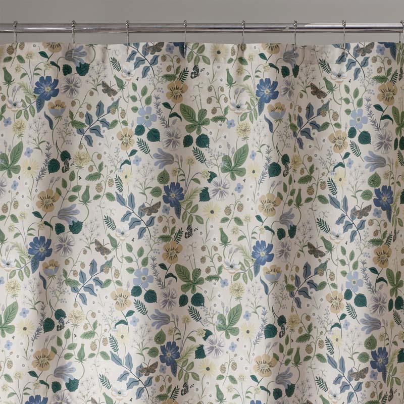 Strawberry Fields Classic Cool Cotton Percale Shower Curtain