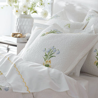 Scallop Embroidered Premium Cool Egyptian Percale Sham
