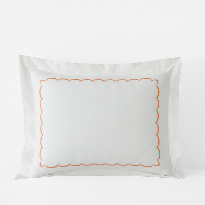 Scallop Embroidered Premium Cool Egyptian Percale Sham