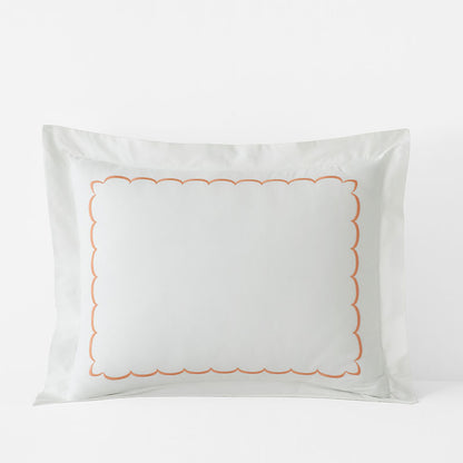 Scallop Embroidered Premium Cool Egyptian Percale Sham