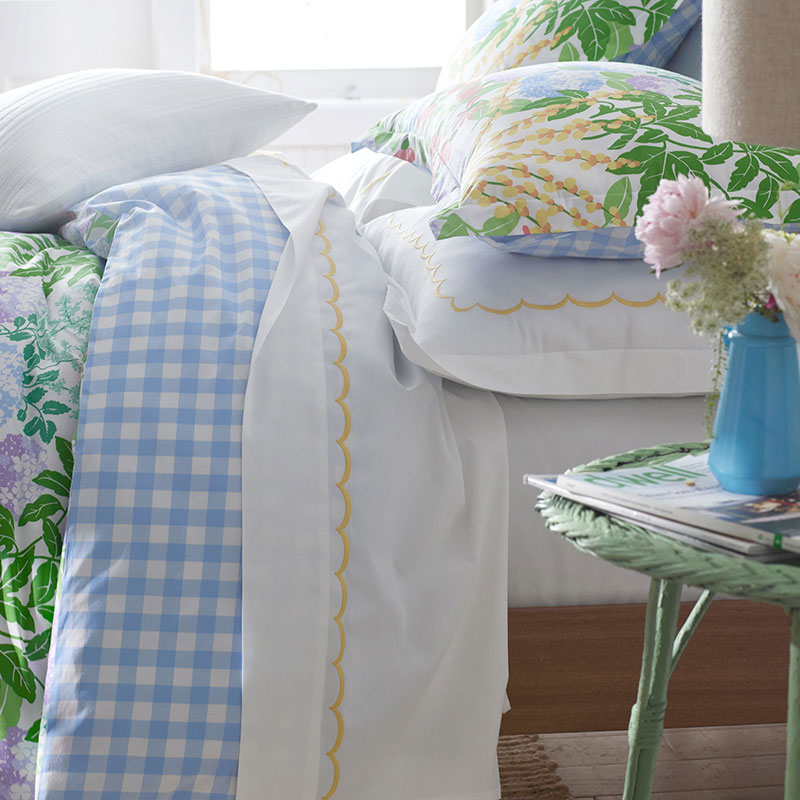 Scallop Embroidered Premium Cool Egyptian Percale Sham