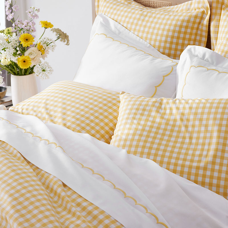 Scallop Embroidered Premium Cool Egyptian Percale Sham
