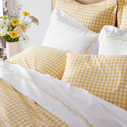 Scallop Embroidered Premium Cool Egyptian Percale Sham