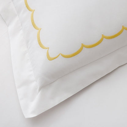 Scallop Embroidered Premium Cool Egyptian Percale Sham