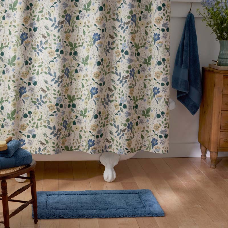 Strawberry Fields Classic Cool Cotton Percale Shower Curtain