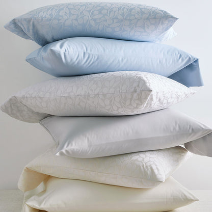 Jacquard Leaf Yarn-Dyed Premium Smooth Supima® Cotton Wrinkle-Free Sateen Fitted Bed Sheet