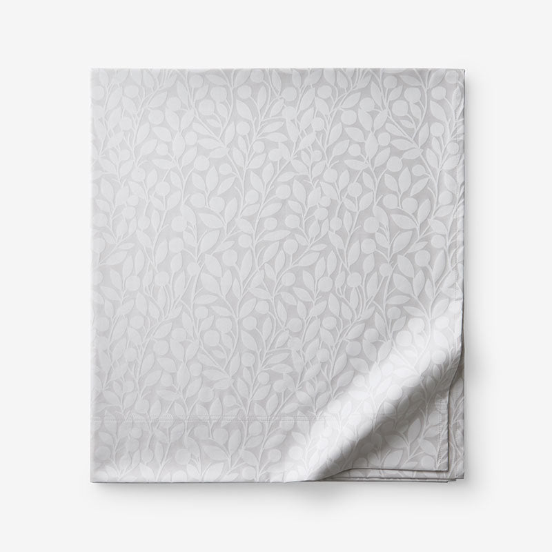 Jacquard Leaf Yarn-Dyed Premium Smooth Supima® Cotton Wrinkle-Free Sateen Flat Bed Sheet