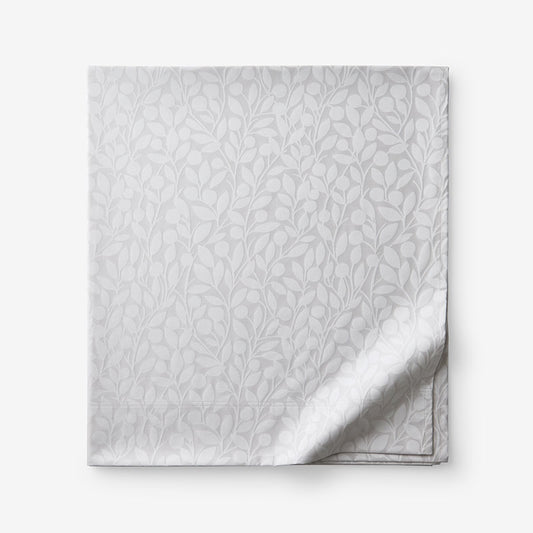 Jacquard Leaf Yarn-Dyed Premium Smooth Supima® Cotton Wrinkle-Free Sateen Flat Bed Sheet