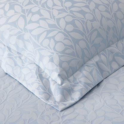 Jacquard Leaf Yarn-Dyed Premium Smooth Supima® Cotton Wrinkle-Free Sateen Duvet Cover
