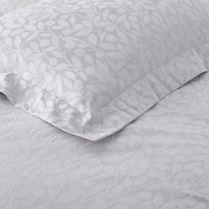 Jacquard Leaf Yarn-Dyed Premium Smooth Supima® Cotton Wrinkle-Free Sateen Flat Bed Sheet