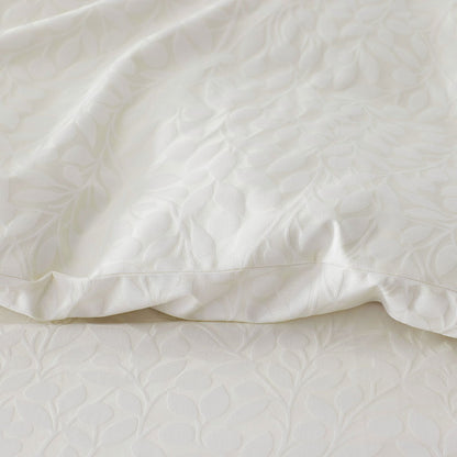 Jacquard Leaf Yarn-Dyed Premium Smooth Supima® Cotton Wrinkle-Free Sateen Duvet Cover