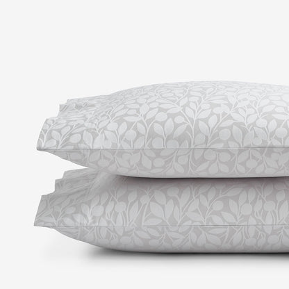 Jacquard Leaf Yarn-Dyed Premium Smooth Supima® Cotton Wrinkle-Free Sateen Pillowcase Set