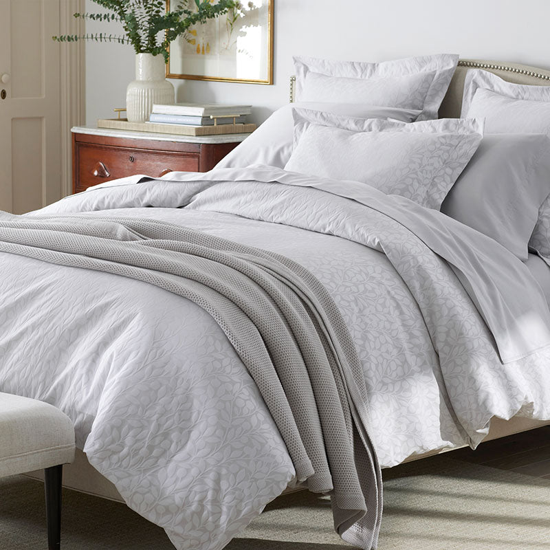 Jacquard Leaf Yarn-Dyed Premium Smooth Supima® Cotton Wrinkle-Free Sateen Sham