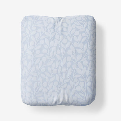 Jacquard Leaf Yarn-Dyed Premium Smooth Supima® Cotton Wrinkle-Free Sateen Fitted Bed Sheet