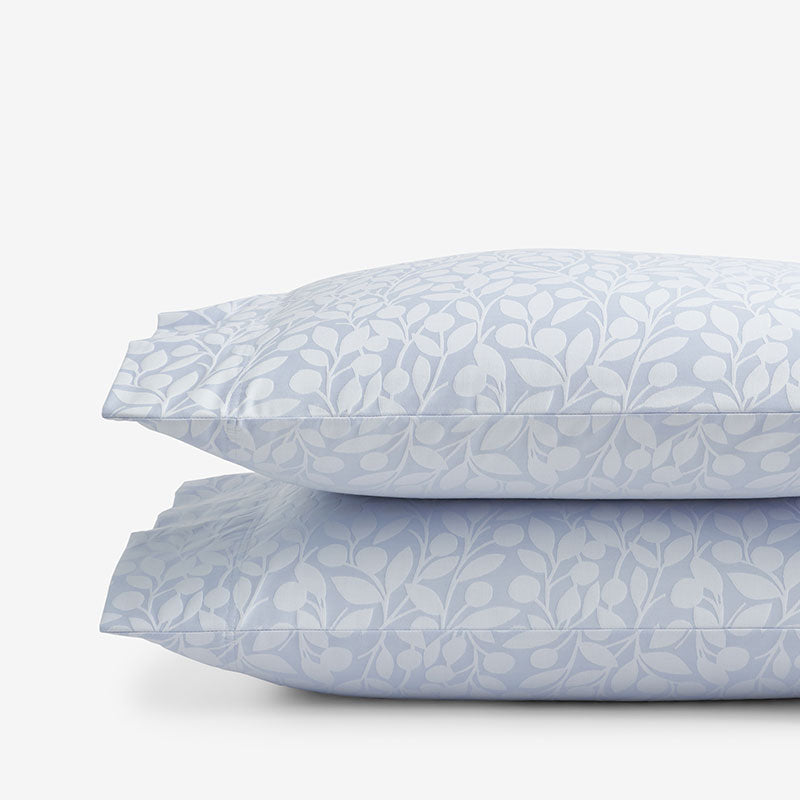 Jacquard Leaf Yarn-Dyed Premium Smooth Supima® Cotton Wrinkle-Free Sateen Pillowcase Set