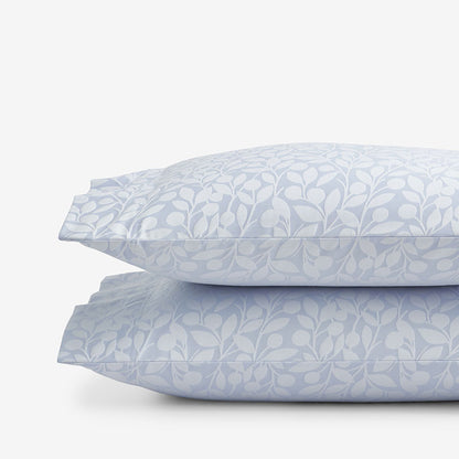 Jacquard Leaf Yarn-Dyed Premium Smooth Supima® Cotton Wrinkle-Free Sateen Pillowcase Set
