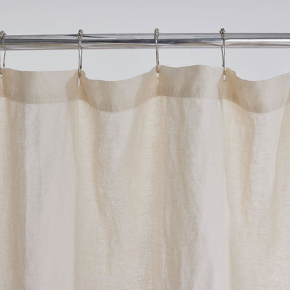 Premium Breathable Washed Linen Solid Shower Curtain