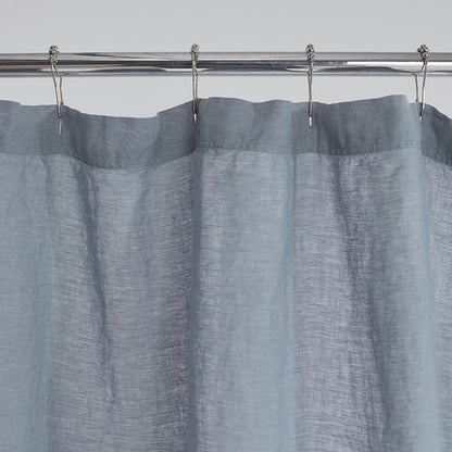 Premium Breathable Washed Linen Solid Shower Curtain