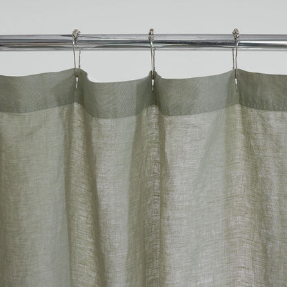 Premium Breathable Washed Linen Solid Shower Curtain
