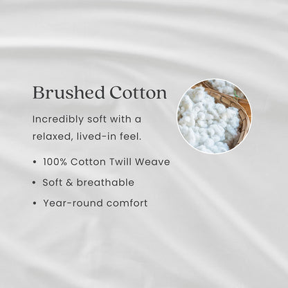 Blossom Trail Garment Washed Cotton Percale Fitted Bed Sheet